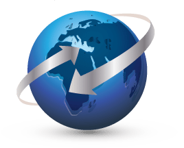 Globe with Arrow Logo - Free Logomaker - 3D ECO globe Logo Template
