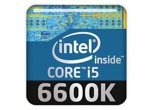 Intel Core I5 Logo - Intel Core i5 6600K 1x1 Chrome Domed Case Badge / Sticker Logo