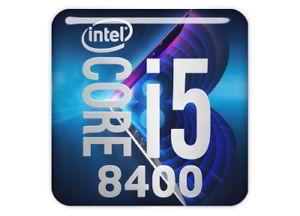 Intel Core I5 Logo - Intel Core i5 8400 1x1 Chrome Effect Domed Case Badge / Sticker