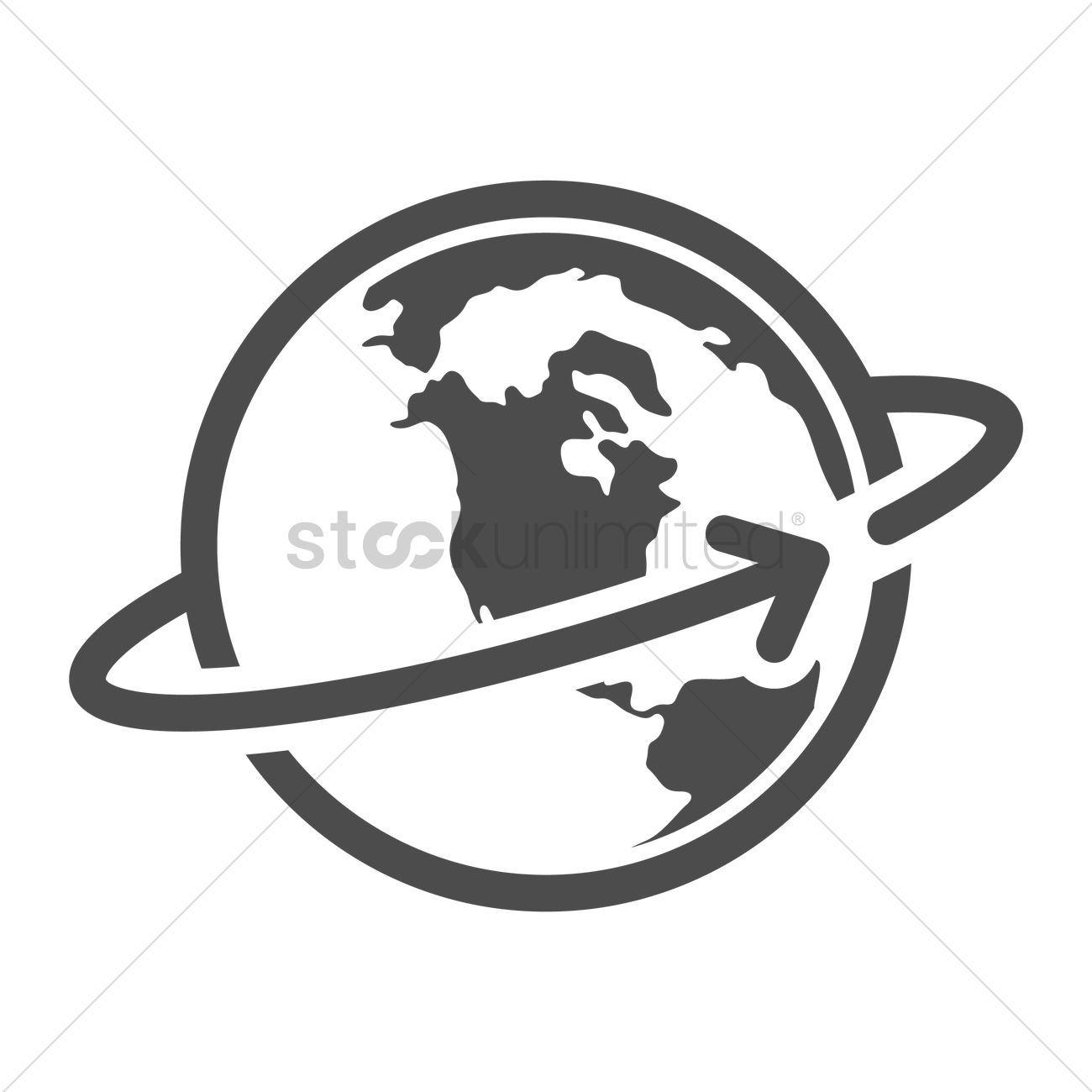 Globe with Arrow Logo - Globe with spinning arrow Vector Image - 1937535 | StockUnlimited