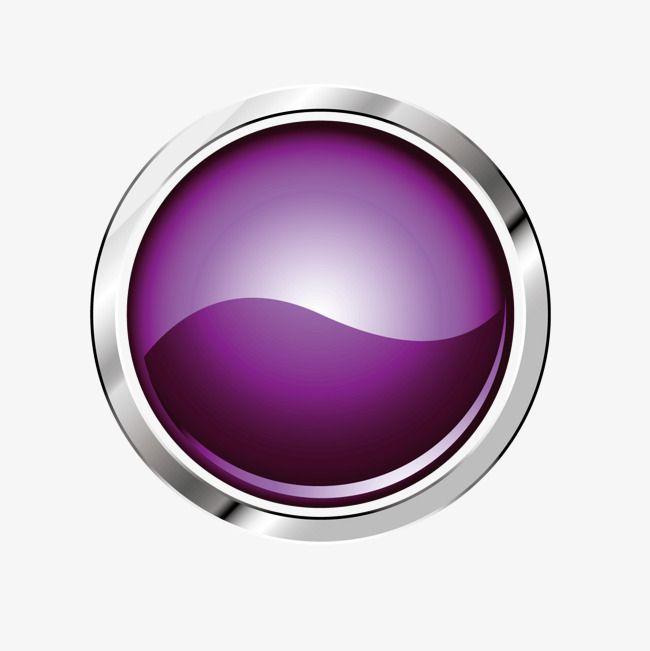 Round Purple Logo - Vector Purple Round Metal Inquiry Button, Round Vector, Button ...