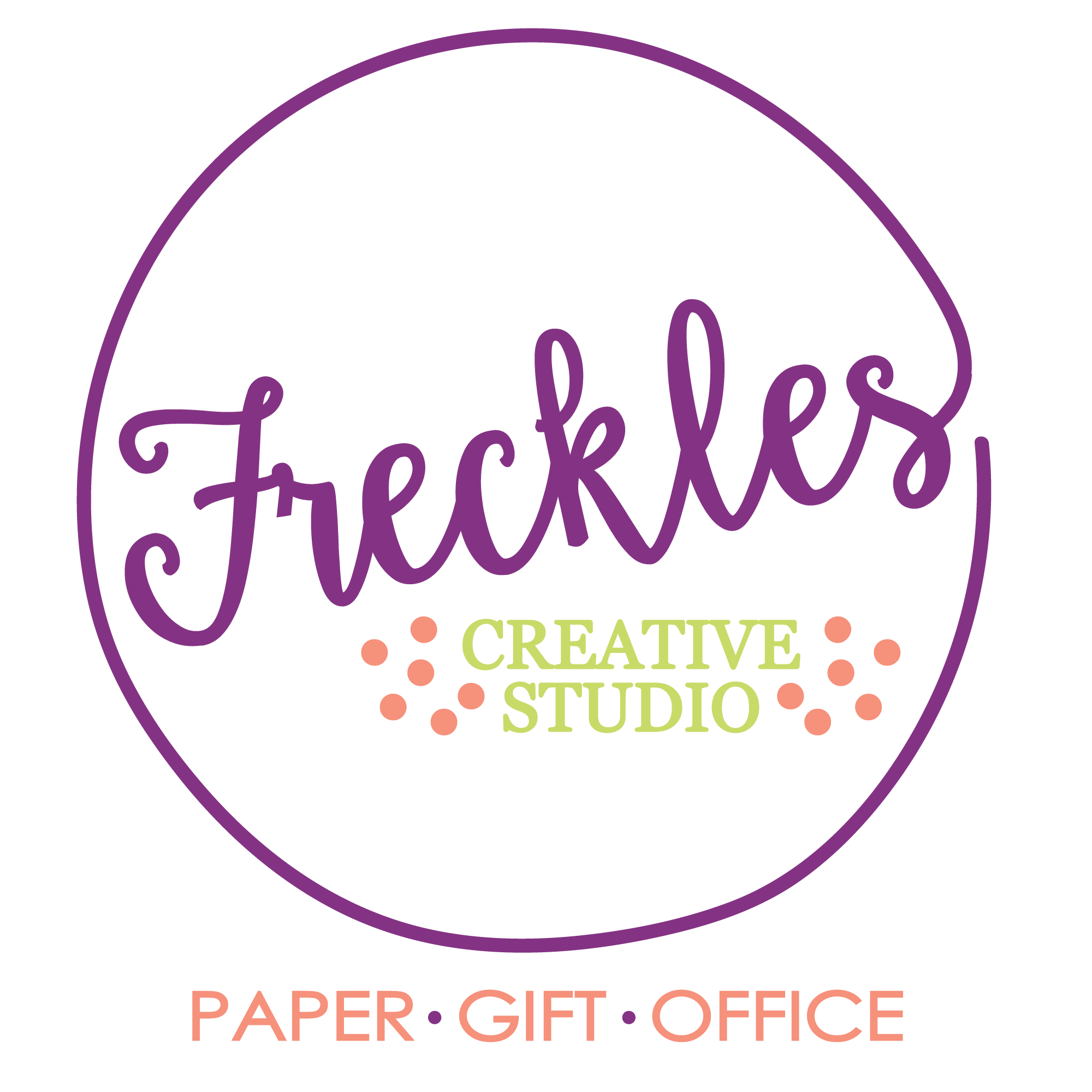 Round Purple Logo - Freckles Creative Studio Logo Design - round, purple logo ...