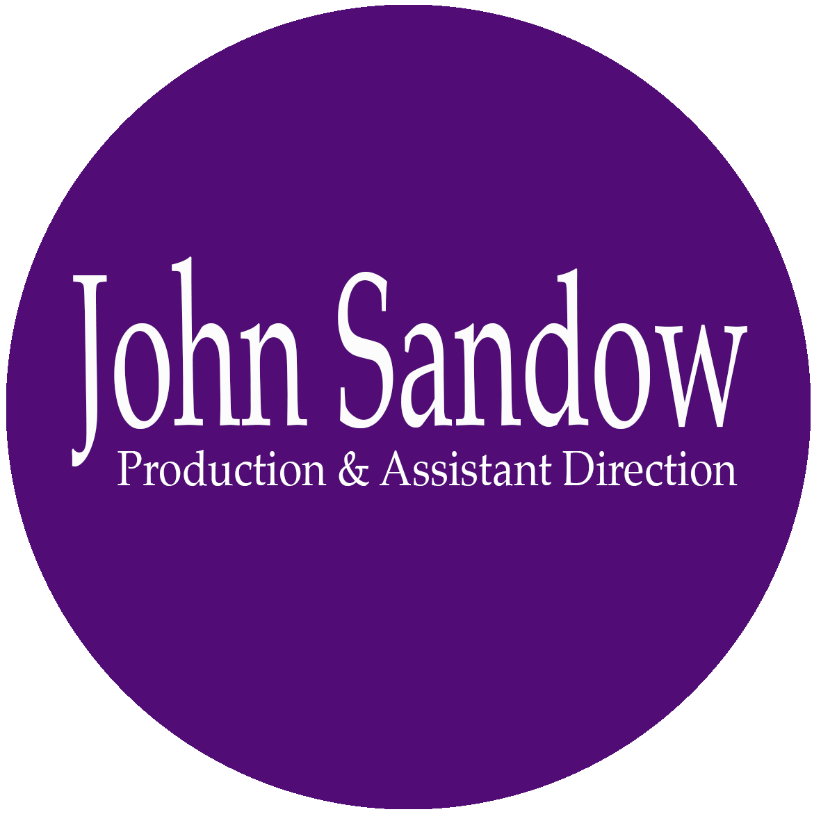 Round Purple Logo - John Sandowst Assistant Director. Producer. Line Producer