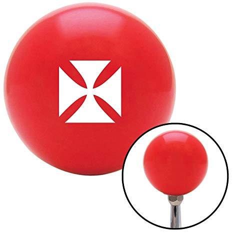 Red Ball with White Cross Logo - American Shifter 271288 Shift Knob Company White Cross