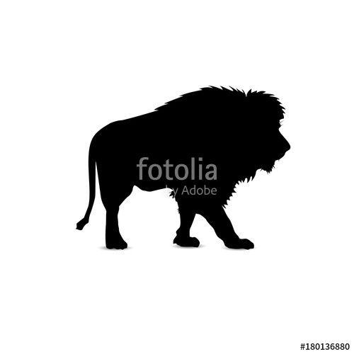 Walking Lion Logo - Silhouette of walking lion.