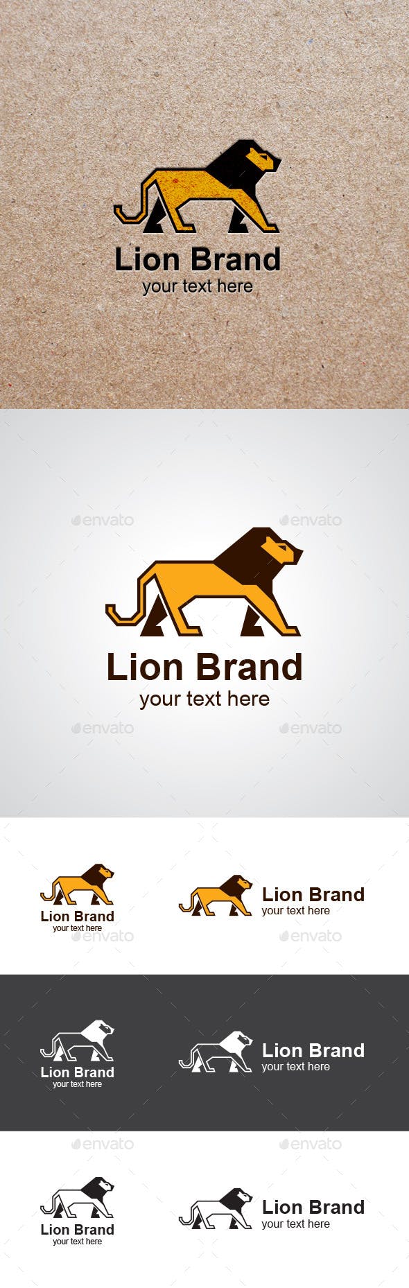 Walking Lion Logo - Walking Lion Vector Logo Design by andegro4ka | GraphicRiver
