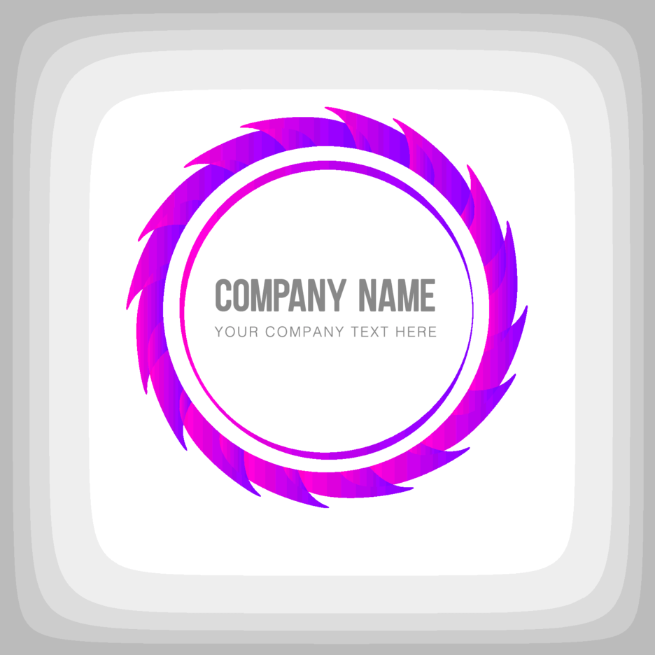 Round Purple Logo - Round Corporate Purple Logo | FreeVectors