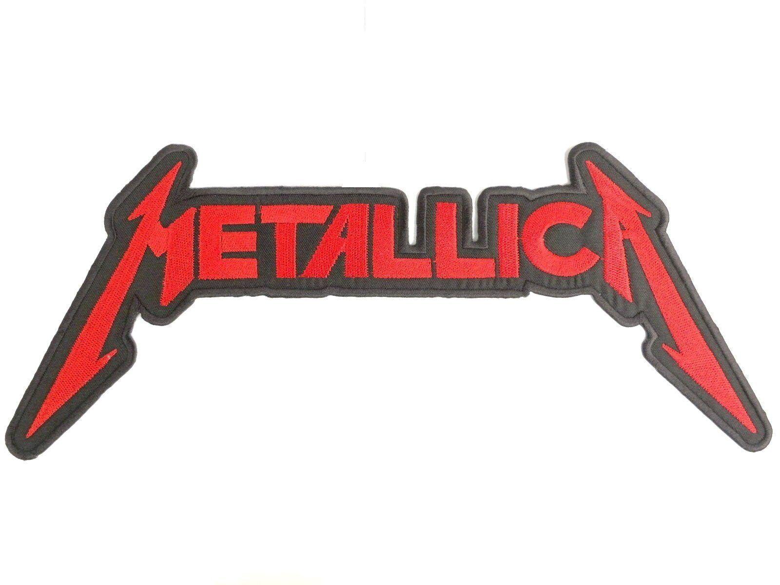 Red Metallica Logo - METALLICA Red Logo Big Embroidered Back Patch 15.4