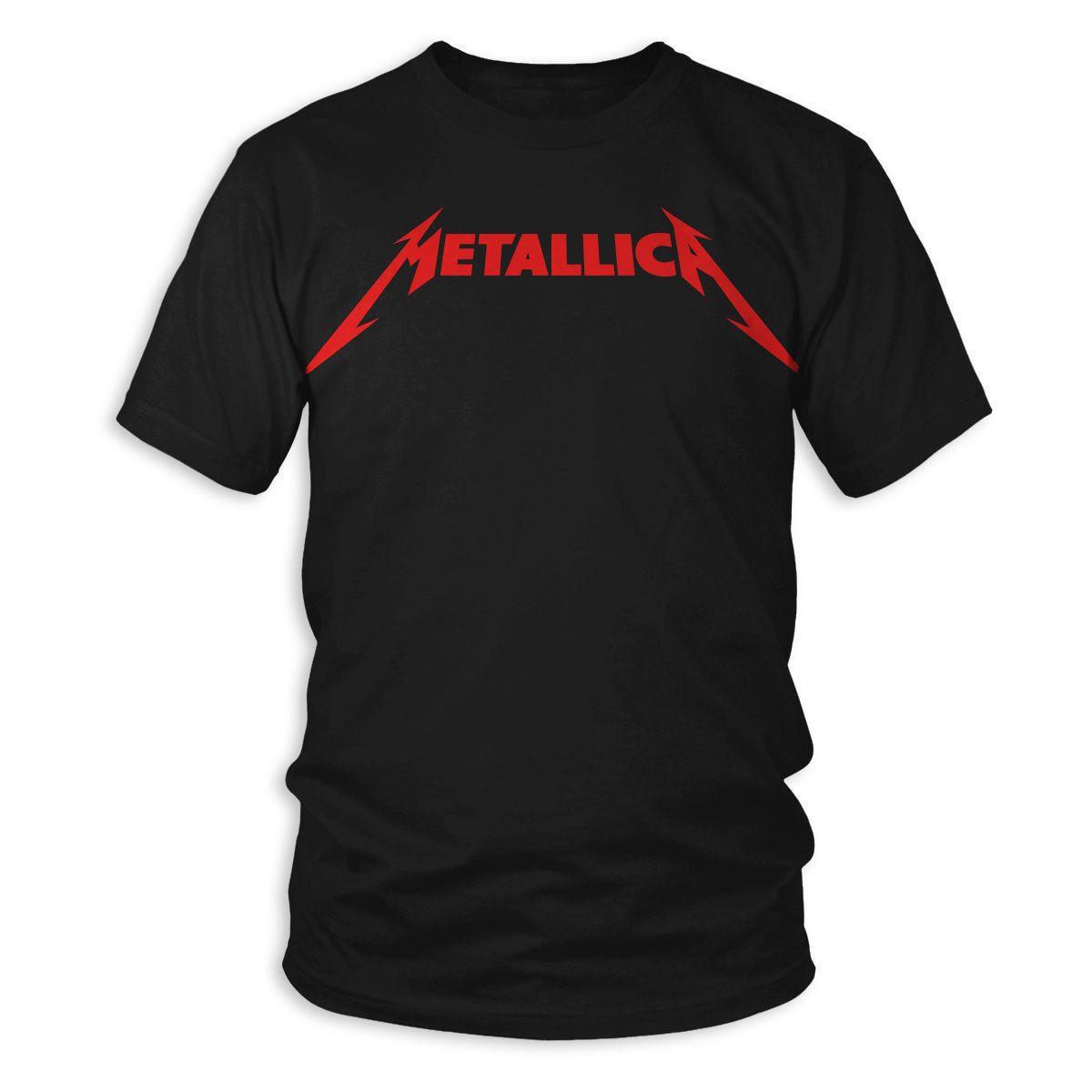 Black and Red T Logo - Red Metallica Logo T-Shirt