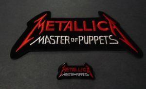 Red Metallica Logo - SET] METALLICA LOGO PIN & PATCH / MASTER OF PUPPETS (Black & Red ...