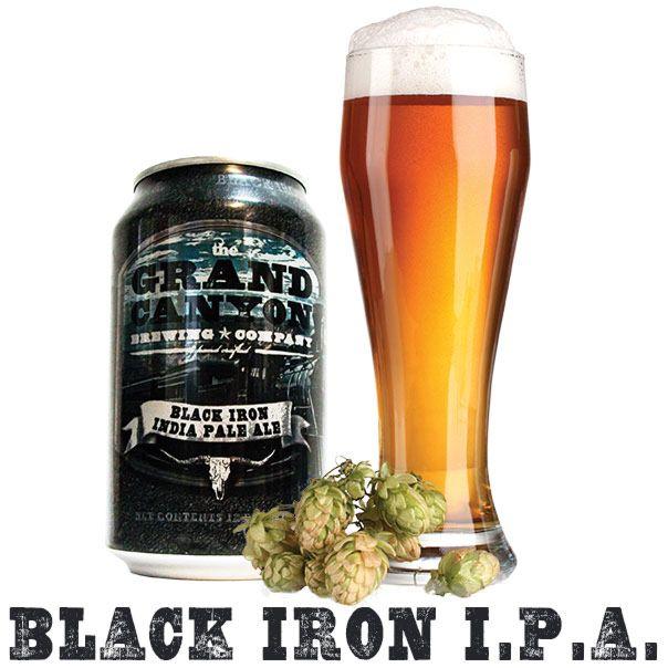 Grand Canyon IPA Logo - Black Iron IPA by Grand Canyon Brewing - 6 pack Cans