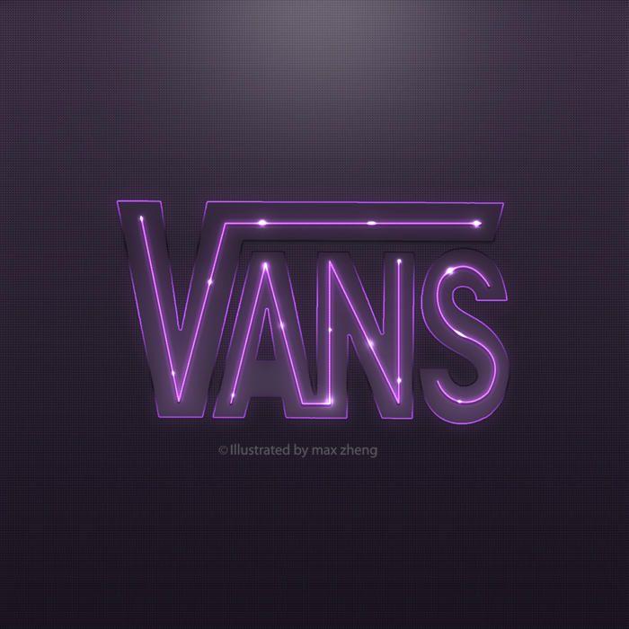 Cool Neon Vans Logo - Vans logo neon style