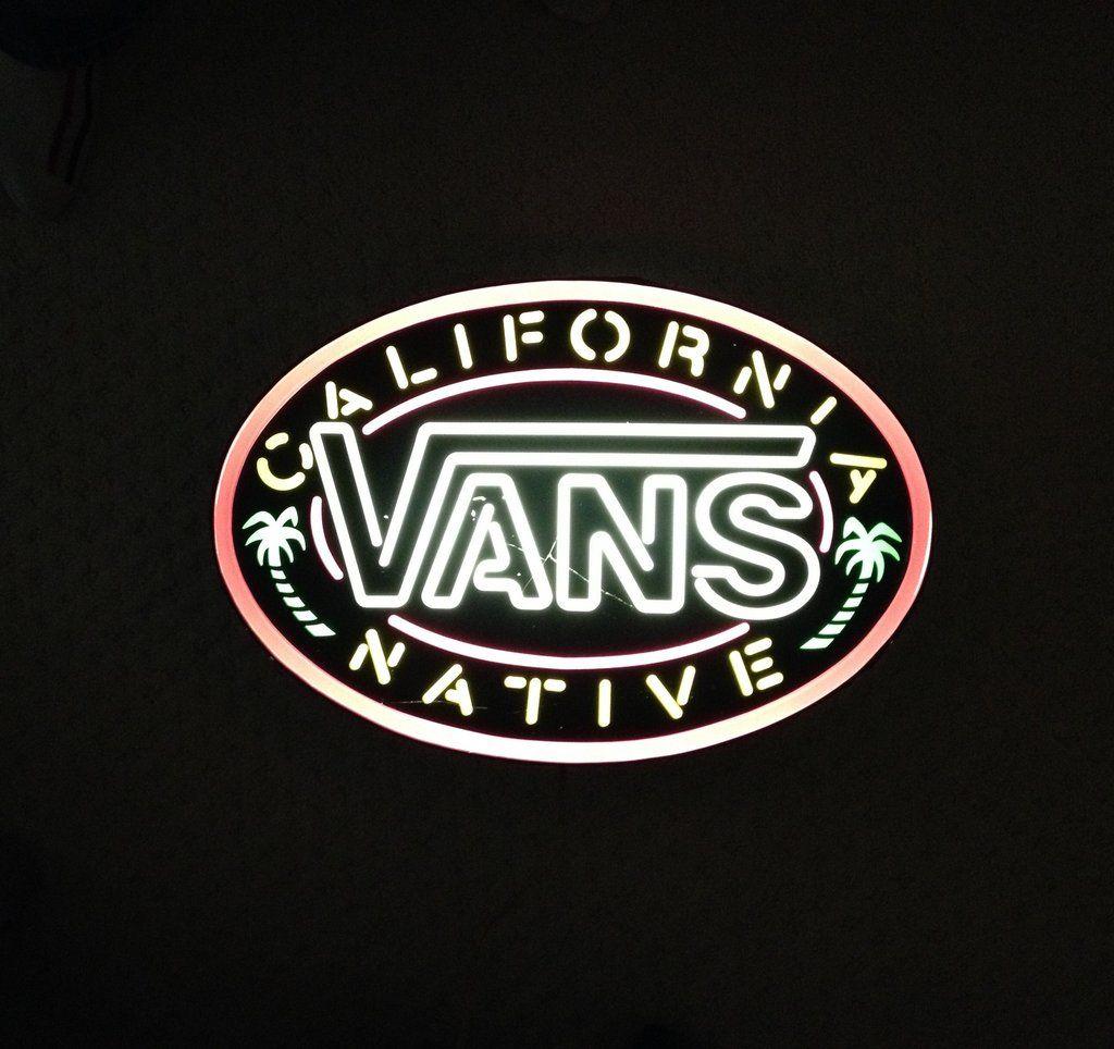 Cool Neon Vans Logo - vintage vans california native neon sign location usa