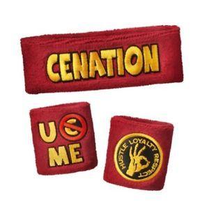 U Can T See Me Logo - JOHN CENA U Can't See Me Red Headband Wristbands Set 719896574631 | eBay