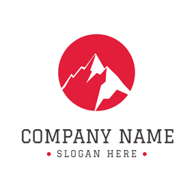 Red and White Mountain Logo - Free Mountain Logo Designs | DesignEvo Logo Maker