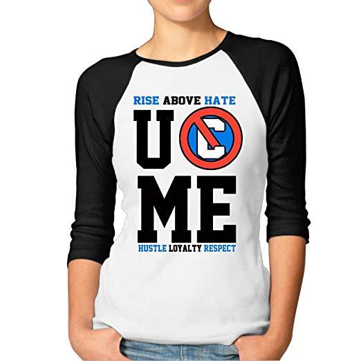 U Can T See Me Logo - Amazon.com: ABSOP Women's John Cena U Can't See Me Logo 3/4 Sleeve ...