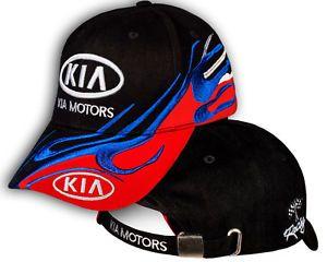 Kia Motors Logo - KIA Motors Black Red Baseball Cap 3D Embroidered Auto Car Logo Hat
