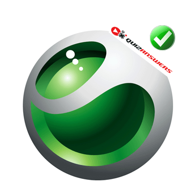 White and Green Ball Logo - Green Ball With Silver Arch Logo - Logo Vector Online 2019