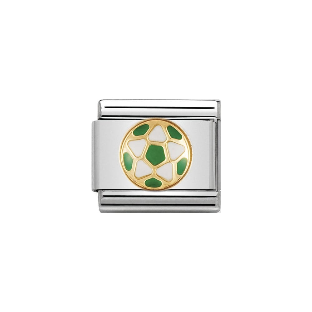 White and Green Ball Logo - Nomination Classic White -GREEN Ball Charm - Charms & Beads from ...