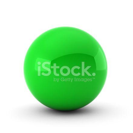 White and Green Ball Logo - 3d Render of Green Ball on White Stock Photos - FreeImages.com