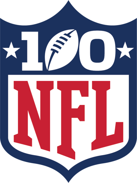 NFL American Football Logo - 100 Years of National Football League/NFL (USA) | Anniversary Logos ...