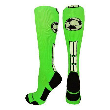 White and Green Ball Logo - MadSportsStuff - Soccer Socks with Soccer Ball Logo Over the Calf ...