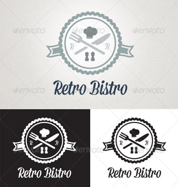 Bistro Logo - Retro Bistro by bozor | GraphicRiver
