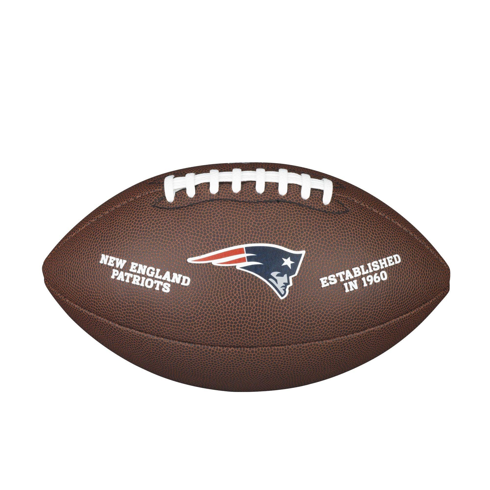 NFL American Football Logo - NFL TEAM LOGO COMPOSITE FOOTBALL - OFFICIAL, NEW ENGLAND PATRIOTS ...