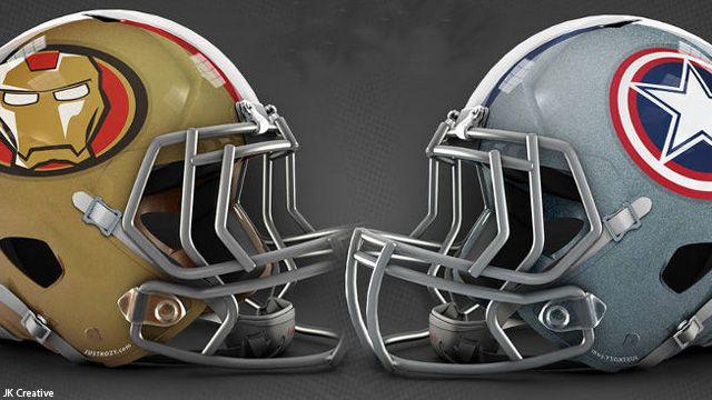 NFL American Football Logo - NFL helmets redesigned with Marvel characters - NFL.com