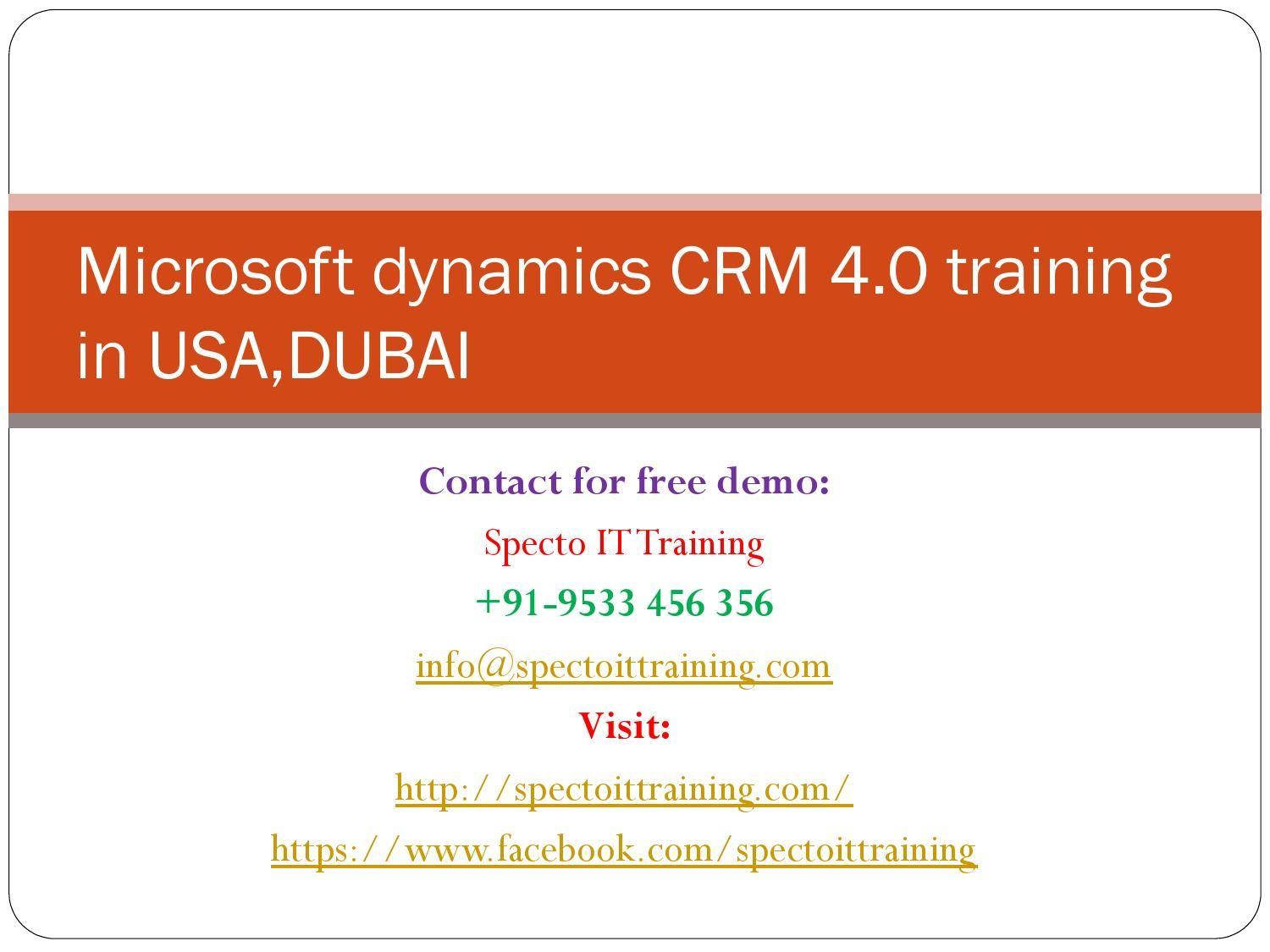 Microsoft Dynamics CRM 4 0 Logo - Microsoft dynamics crm 4 0 training in usa dubai by spectoscm - issuu