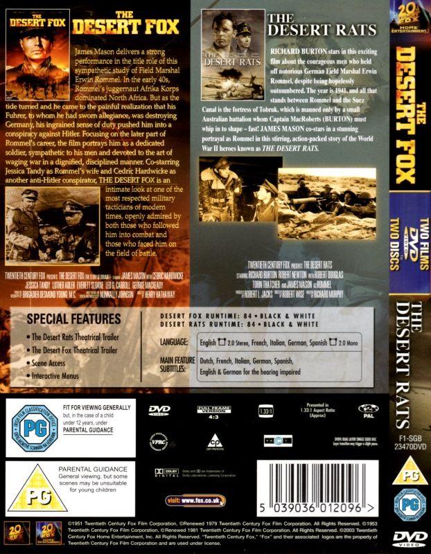 20th Century Fox DVD Logo - DVD Box Set Desert Fox / The Desert Rats Century Fox