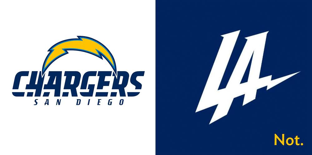 Chargers Football Logo - Brand New: LA Chargers not-New Logo