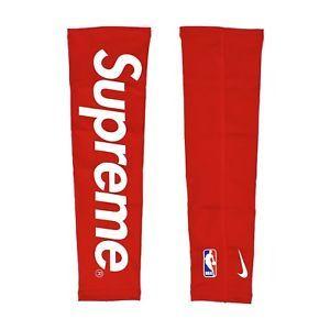 Supreme Nike Logo - Details about NWT Supreme Nike NBA Men's Red Box Logo Elite Shooting  Sleeves FW17 L AUTHENTIC