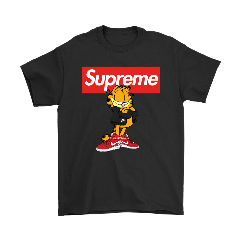 Supreme Nike Logo - Garfield Supreme x Nike Logo Stay Stylish Shirts -