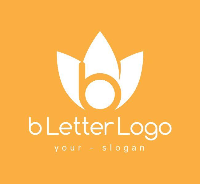 White with Orange B Logo - b Letter Logo & Business Card Template - The Design Love