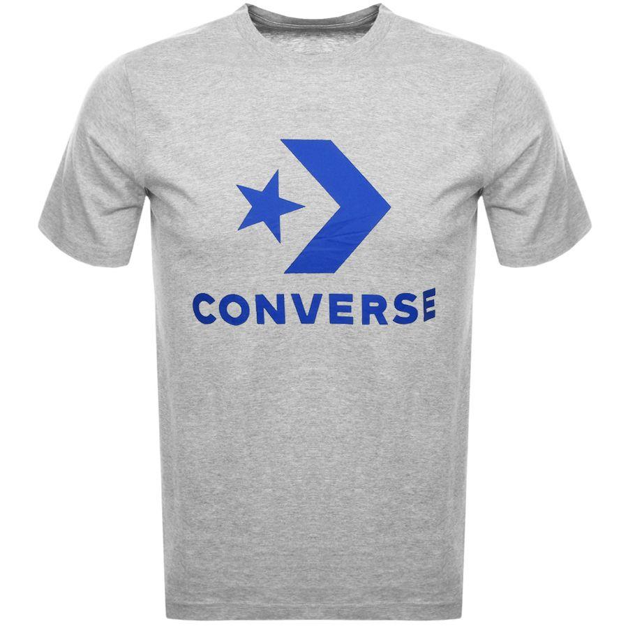 Chevron Logo - Converse Star Chevron Logo T Shirt Grey