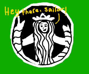 Sexy Starbucks Logo - Sexy Starbucks mermaid - Drawception