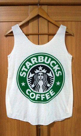 Sexy Starbucks Logo - STARBUCKS LOGO DESIFGN SHIRT SIDE BOOB TANK TOPS BY PETATHAI
