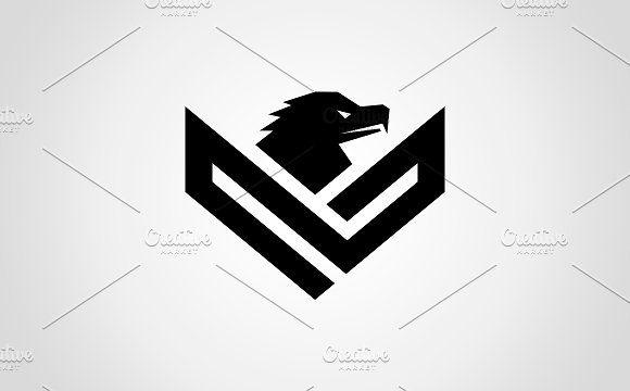 And White Black Chevronlogo Logo - Eagle Chevron Logo ~ Logo Templates ~ Creative Market