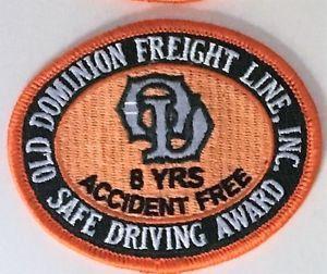 Old Dominion Freight Line Logo - Old Dominion Freight Lines Inc driver patch 8 yrs accident free safe