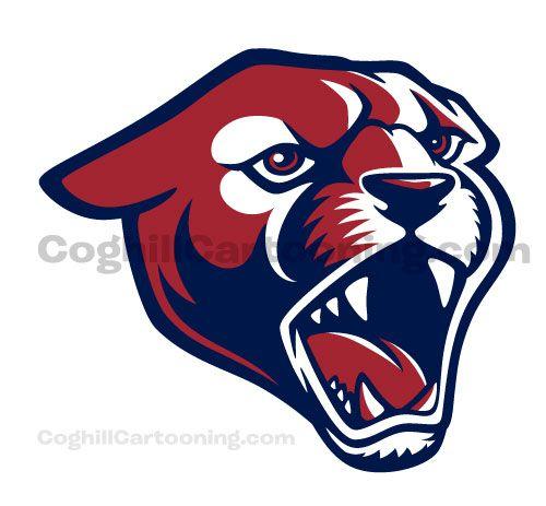 High School Mascot Logo - Puma School Mascot Logo Character Illustration