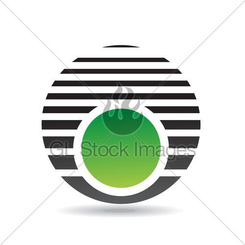 Round Grass Logo - Green Round Logo Icon · GL Stock Image
