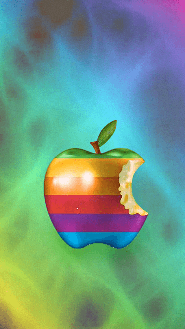 Colorful Apple Logo - Download Colorful Apple 640 x 1136 Wallpaper Logo