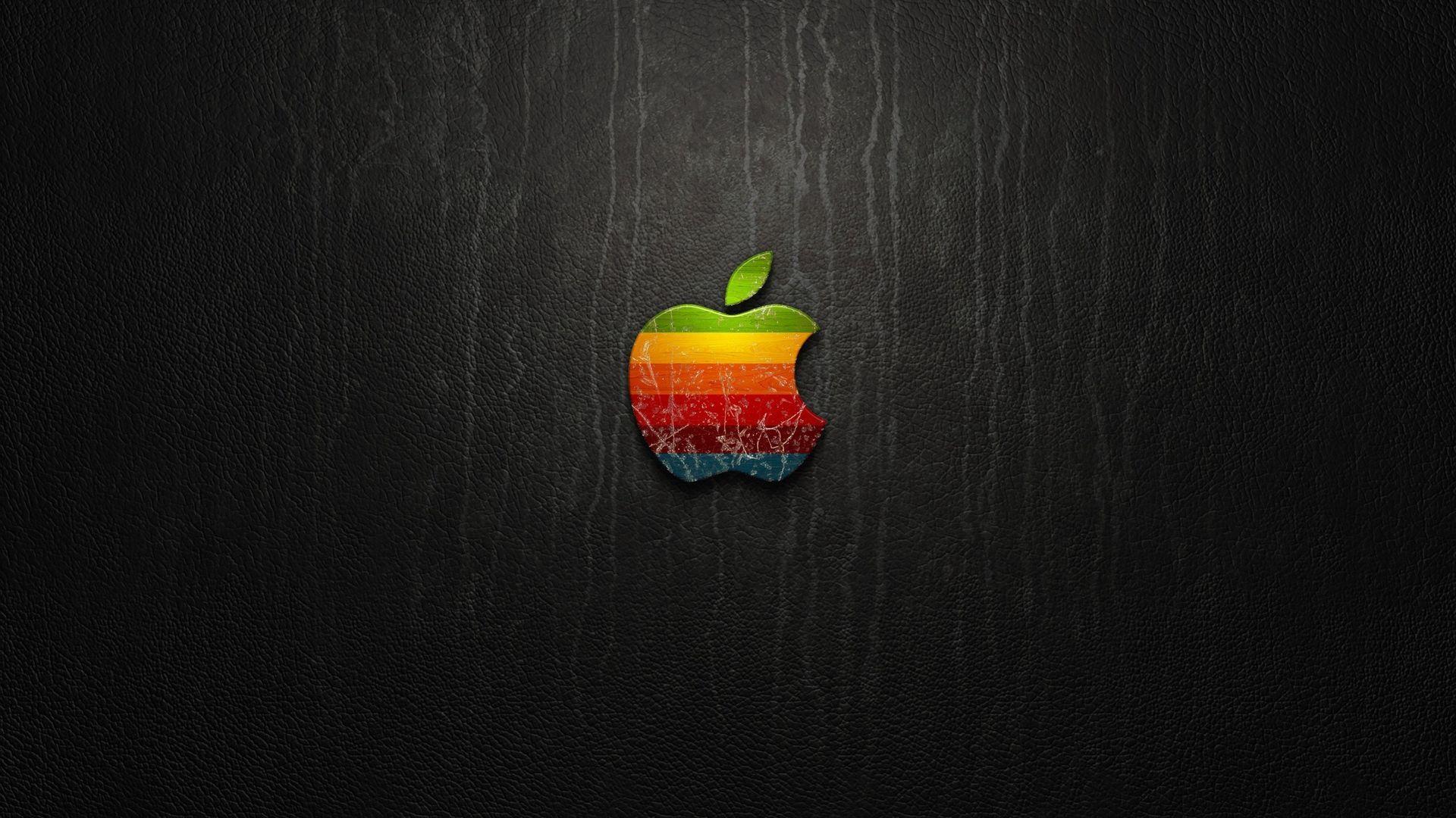 Colorful Apple Logo - Dark Background Colorful Apple Logo Wallpaper - Wallpaper Stream