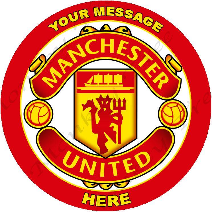 United Circle Logo - Manchester United Football Soccer Logo Personalised Edible Cake