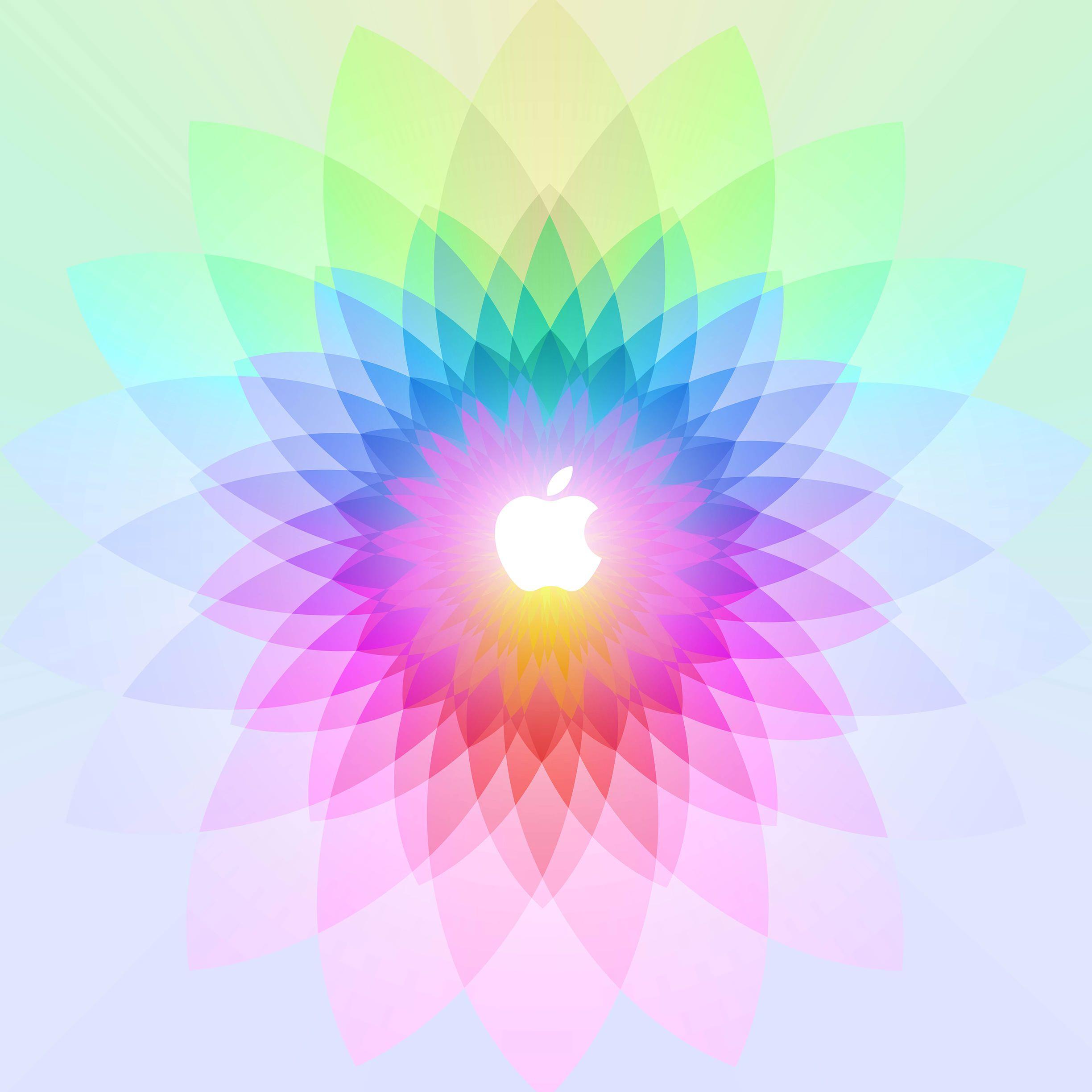 Colorful Apple Logo - Apple logo colorful. wallpaper.sc iPad
