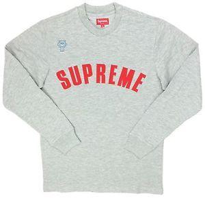 Supreme Arch Logo - Supreme 'Arc Logo' Gray Long Sleeve T-shirt | eBay