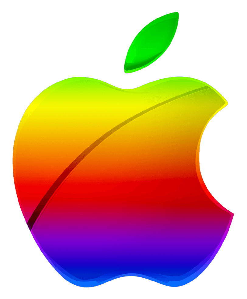 Colorful Apple Logo - Apple logo PNG