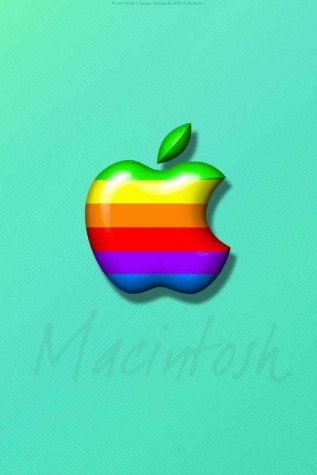 Colorful Apple Logo - hd colorful apple logo iphone 4 wallpaper. Apple Fever