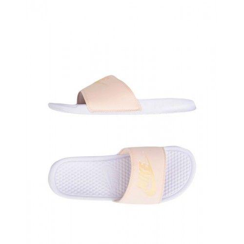 Pastel Nike Logo - NIKE BENASSI JDI PASTEL QS round toeline logo Textile fibres Sandals ...